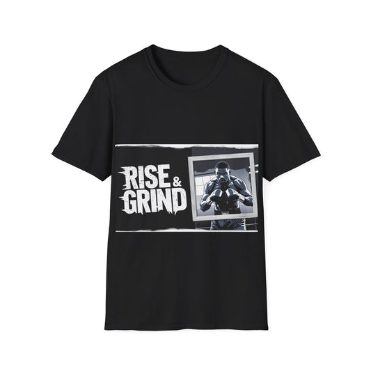 Rise & Grind Motivational Unisex Softstyle T-Shirt