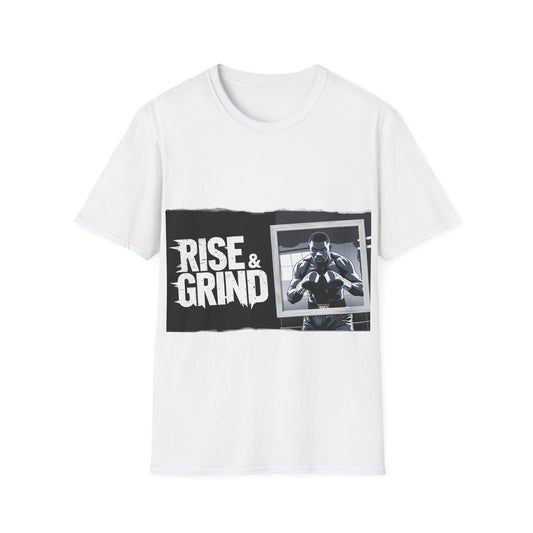 Rise & Grind Motivational Unisex Softstyle T-Shirt
