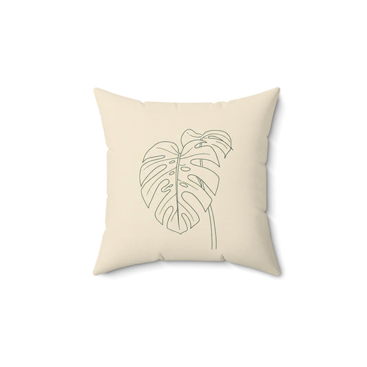 Monstera Leaf Decorative Pillow - Stylish Plant-Inspired Accent for Home Decor